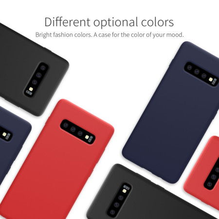 Husa protectie compatibila cu Samsung S10 Liquid Silicone Case Negru