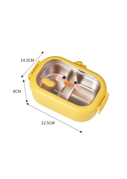 Little yellow duck stainless steel insulated lunch box student portable lunch box - Specifications: Mai Meng duck