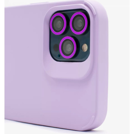 Husa Apple iPhone 15 Pro, Flippy, din Silicon Lichid, Interior din Microfibra, Lentile Fosforescente de Protectie Camera, Anti Amprenta, Rezistenta la Socuri, Mov