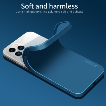 Husa protectie compatibila cu Apple iPhone 11 Pro Max Liquid Silicone Case Albastru inchis