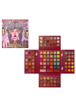 Paleta de Farduri Kevin&Coco, 105 culori, Stil Pliabil, Wednesday, Conturing, Iluminator, Blush incluse, Fara Sulfati, Pudra Compacta, 18.7 x 17.3 x 2.6 cm, 407 g, multicolor
