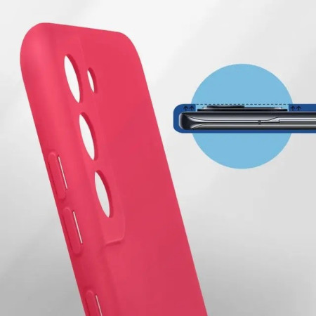 Husa protectie Flippy pentru Samsung S21 FE Liquid Silicone Fuchsia/Roz