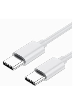Cablu de date si Incarcare Flippy, Type-C la Type-C, lungime 1 m, alb