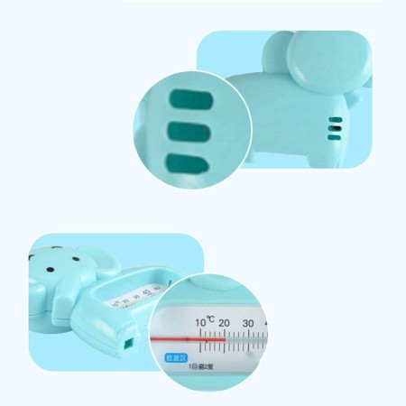 Termometru pentru Baie, Flippy, Plutitor, Rezistent la apa, Multifunctional, Model Elefant, 11.5x9x2 cm, Albastru