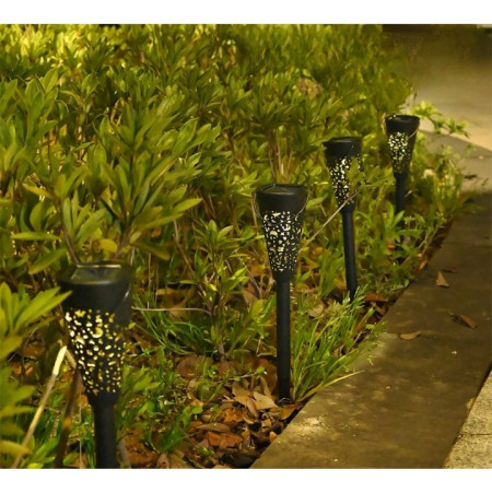 Lampă Solară Tip Torță - Efect Realist, Iluminare Alb Cald, Rezistentă la Intemperii, 41.5 cm