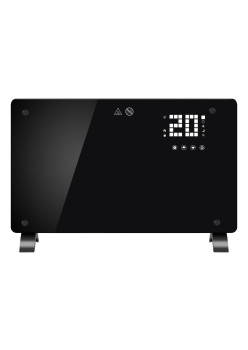 Convector Electric, Flippry, 2000W, Wi-Fi, Termostat, afisaj LED, Touch Screen, Control din Telefon, 82.3x12x45.6 cm, Negru