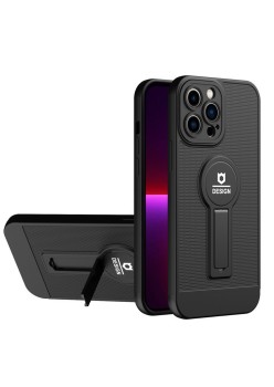 Husa Armor Design cu Stand pentru Apple iPhone 11 Pro Max, Negru, Suport Auto Magnetic, Wireless Charge, Protectie Antisoc, Flippy