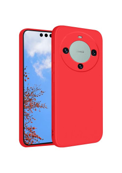 Husa de Protectie, Flippy, pentru Huawei Mate 60 Pro, Liquid Silicone, cu Microfibra pe Interior, Protectie Antisoc, Compatibil Incarcare Wireless, Rosu