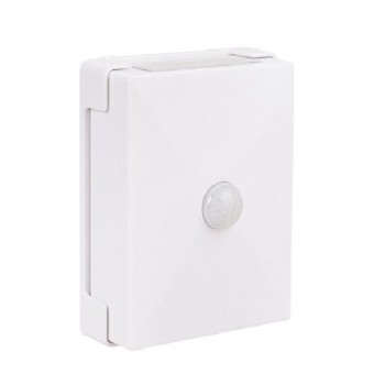 Lampa LED bidirectionala cu senzor de miscare Flippy, cu baterii, pentru dormitor, bucatarie, baie, scari, 2 LEd-uri, 8 x 10.5 cm, material ABS si PC, portabila, alb cald
