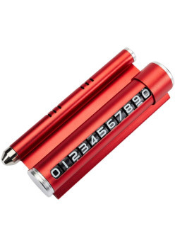 Suport numar de telefon cu odorizant Flippy pentru parcare Rosu