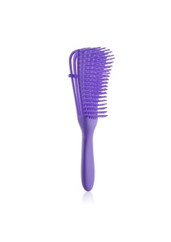Perie flexibila pentru descalcire par cret umed si uscat, Flippy, Mov