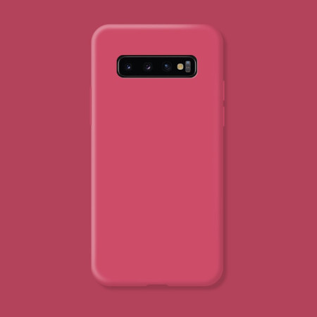 Husa protectie Flippy compatibila cu Samsung Galaxy S10 E Liquid Silicone Case Fuchsia