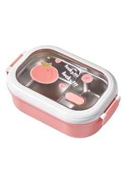 Insulated student lunch box canteen partition stainless steel lunch box lunch box - Specification: Pink