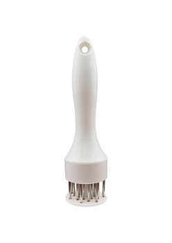 Ustensila pentru fragezit carnea, cu 21 de tije ascutite din inox 304, 20 cm, alb