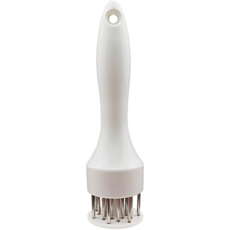 Ustensila pentru fragezit carnea, cu 21 de tije ascutite din inox 304, 20 cm, alb