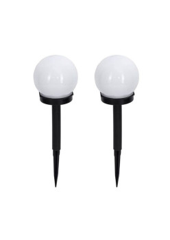 Set 2 lampa solara LED, Sferica, Tip Glob Flippy, Diametru 10 cm, Multicolor