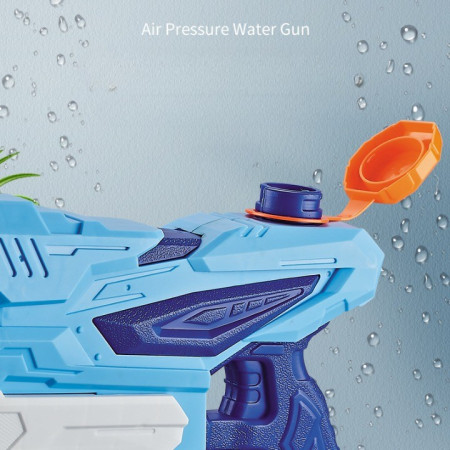 Pistol cu Apa Copii/Adulti, 6ani+, 3 duze, Albastru, 300ML
