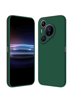Husa de Protectie, Flippy, pentru Huawei Pura 70, Liquid Silicone, cu Microfibra pe Interior, Protectie Antisoc, Compatibil Incarcare Wireless, Verde