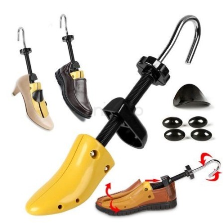 Set 2 Sanuri/Calapoade Reglabile Flippy, Alungit si Largit Pantofi, Marimea 30-36, Universal, Arc, ABS Premium, Galben