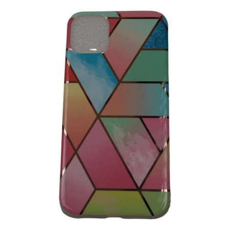 Husa protectie pentru Samsung S20 Ultra Soft IMD TPU Marble Geometric Roz