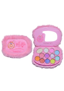 Paletă Farduri de Pleoape "Pink Fuzzy" – 12 Culori Mate, Sidefate & Glitter, Textură Catifelată, 15 x 10.5 cm