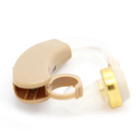Aparat Auditiv, Flippy, X-168, Aparat pentru Auz Perfect, fixare usoara, Amplificator de sunet in ear, Baterie inclusa pentru Canalul Auditiv, Bej