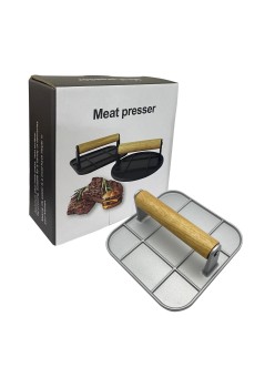 Presă de carne din aliaj de aluminiu, presă manuală pentru carne, Patrata, Gri