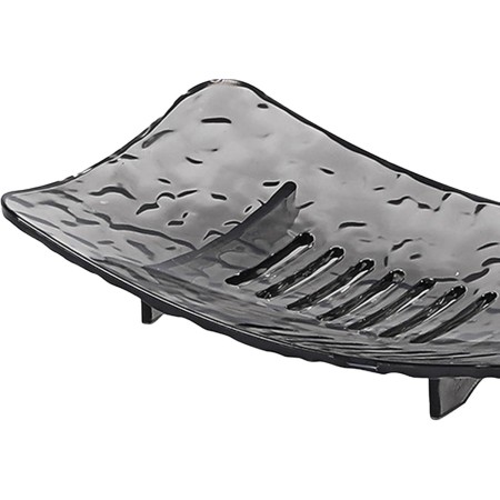 Savoniera din Plastic Flippy, 11 x 8 cm, cu Scurgere Apa, Design Modern, Gri