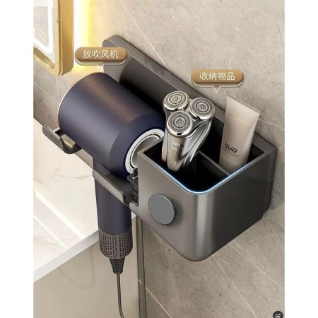 Uscator de Par multifunctional, Flippy, Montat pe Perete, Negru, Dimensiune 23*8.8*9.5 cm