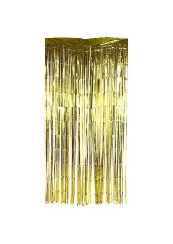 Perdea Franjurata, Flippy, Model Decor Petrecere, pentru Fundal de Poze, Amenajare Colorata a Petrecerii, Dimensiune 100x200 cm, Gold