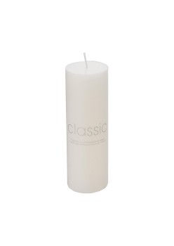 Lumanare Decorativa, Flippy, din Parafina, Cilindrica, Fara Fum si Fara Parfum, 5 x 15 cm, 260 g, Ardere 36h, Ivory Alb