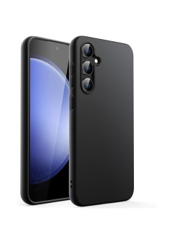 Husa de Protectie Matte TPU, Flippy, pentru Samsung Galaxy S24 FE, Protectie Camera, Antisoc, Antizgariere, Antialunecare, Acoperire Completa, Negru