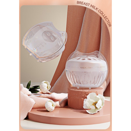 Colector lapte matern silicon alimentar, 80 ml, anti-debordare, confort mama, transparent