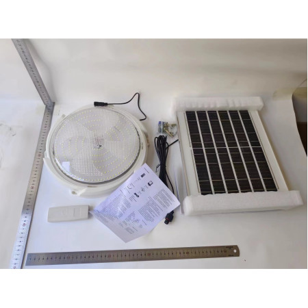 Plafoniera solara Flippy, 200 W, diametru 320 MM, cu telecomanda, Lungime prelungitor: 4.6 m, alb rece