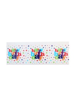 Fata de Masa Dreptunghiulara, Flippy, Colectia Happy Birthday, 180 x 108 cm, din Plastic PE, Impermeabila, Multicolor