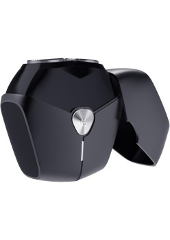 Aparat de Ras Portabil, Flippy, 8W, Autonomie 60 min, Incarcare Cablu Type C Inclus, Periuta de Curatare, Husa, Reincarcabil, 7.3x7.5x3.3 cm, Negru