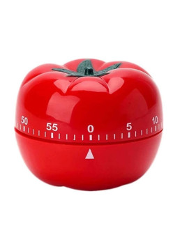 Cronometru mecanic de bucatarie Flippy, forma de rosie, 60 de minute, 6.3 x 4.5 cm, material ABS, rosu