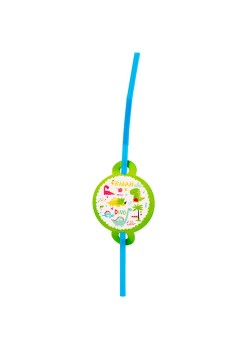Set 10 Paie, Flippy, Colectia Dino Park, 26 x 7 cm, din Carton/Plastic, Multicolor