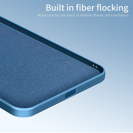 Husa protectie compatibila cu Apple iPhone 11 Pro Max Liquid Silicone Case Albastru inchis