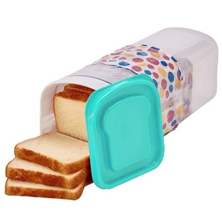 Cutie Depozitare Paine, PC Rezistent, 34 x 13 cm, Transparent Verde