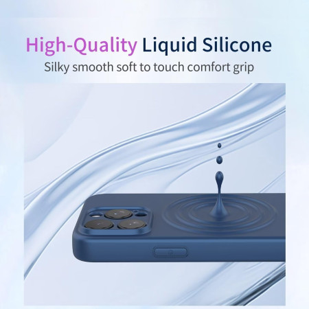 Husa de Protectie, Flippy, pentru Oppo Reno 11 F, Liquid Silicone, cu Microfibra pe Interior, Protectie Antisoc, Compatibil Incarcare Wireless, Albastru