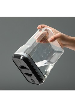 Cutie de Depozitare Alimente, Flippy, tip Container, 2000mL, Recipiente pentru Cereale in Bucatarie,  Transparente cu Capac Negru