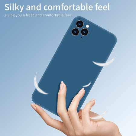 Husa protectie compatibila cu Apple iPhone 11 Pro Max Liquid Silicone Case Albastru inchis