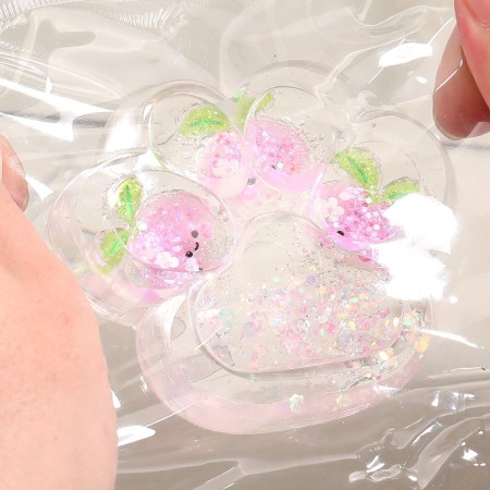 Jucarie Antistres Squishy, Flippy, Labuta de Pisica Pufoasa, cu Revenire Lenta, 7 x 6.5 cm, Model 270532, Multicolor