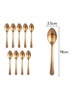 Set 10 Linguri de unica folosinta 15 x 3.3 cm, bronz