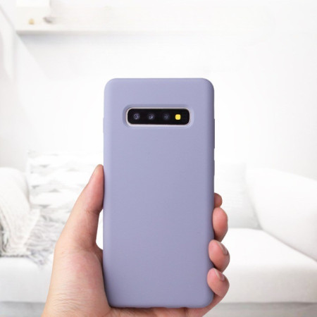 Husa protectie Flippy compatibila cu Samsung Galaxy S10 Liquid Silicone Case Mov
