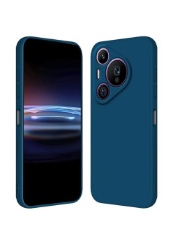 Husa de Protectie, Flippy, pentru Huawei Pura 70 Pro, Liquid Silicone, cu Microfibra pe Interior, Protectie Antisoc, Compatibil Incarcare Wireless, Albastru