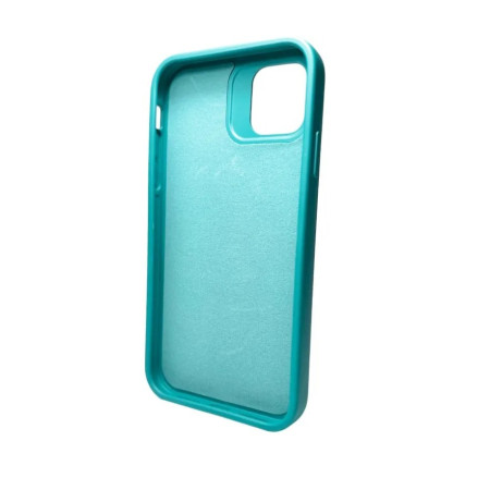Husa Apple iPhone 15, Flippy, din Silicon Lichid, Interior din Microfibra, Lentile Fosforescente de Protectie Camera, Anti Amprenta, Rezistenta la Socuri, Bleu