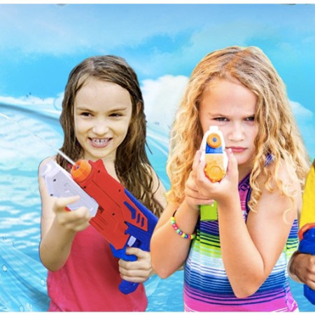 Pistol cu Apa pentru Copii, Rezervor, Pentru Piscina/Plaja, Flippy, 6ani+,  Bleumarin/Rosu, 300ML