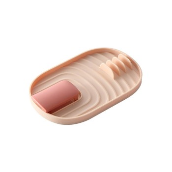 Suport Pliabil, Flippy, pentru Capace, Linguri, Multifunctional, Plasare pe Blatul de Bucatarie, 11.5x18x2.2 cm, Roz